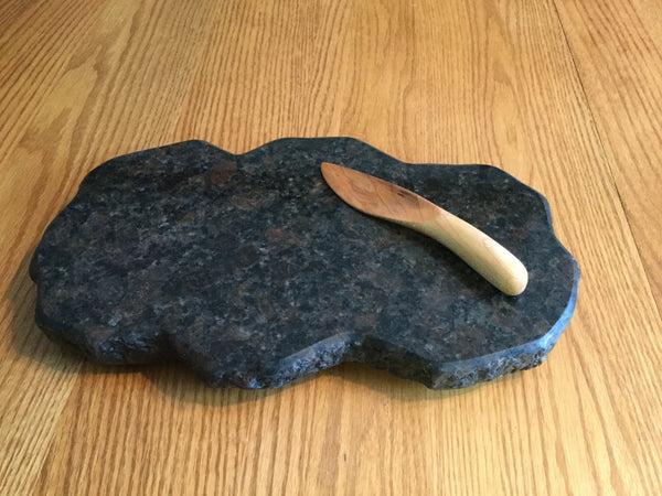 Granite Cutting Board and Hardwood Knife